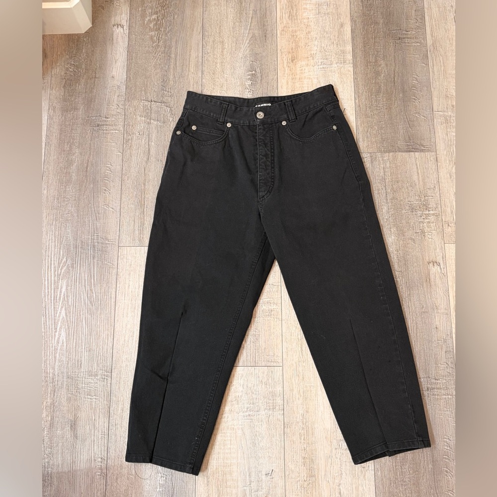 Cambio Black Stretch Straight Leg Cropped Jeans Women’s US 10